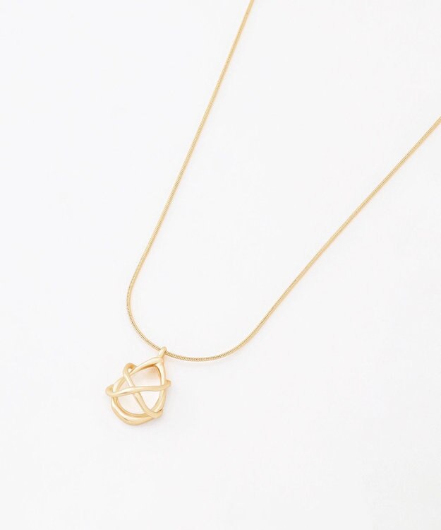 J.PRESS LADIES 【着こなしのポイントに】クリアトップネックレス ゴールド系