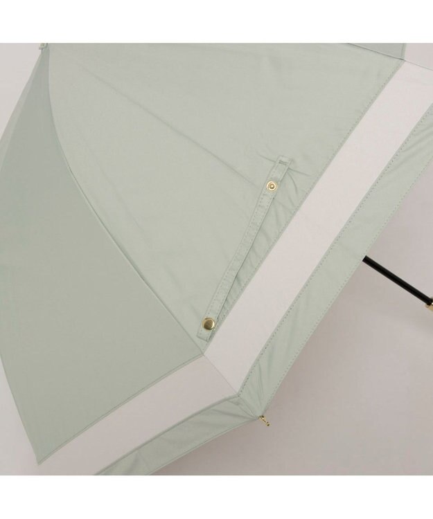 UNBILLION カシュネ cachenez / 【晴雨兼用】【日傘】UV カット率99％以上 PU切り継ぎボーダーバルーンショートパラソル グリーン