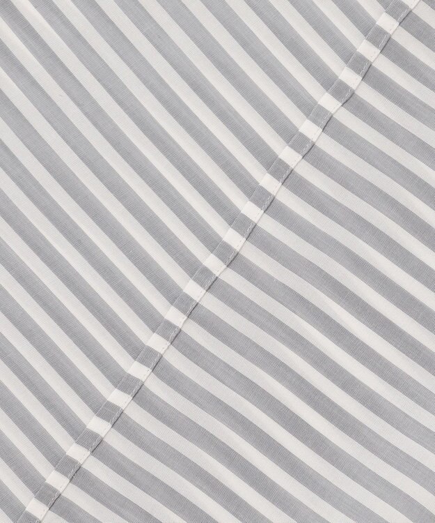 ICB 【接触冷感・洗える】 キュプラローンストライプ ワンピース ティールグレーストライプ系