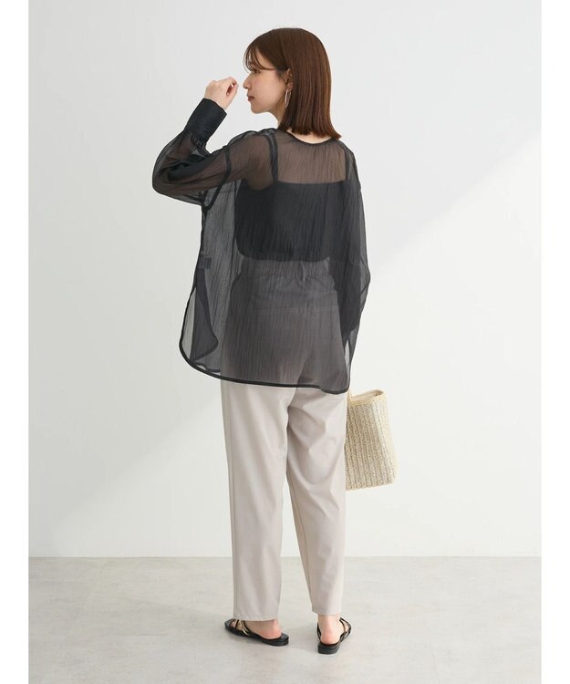 Green Parks ・ＥＬＥＮＣＡＲＥ　ＤＵＥ　２ｗａｙシアーブラウス Black