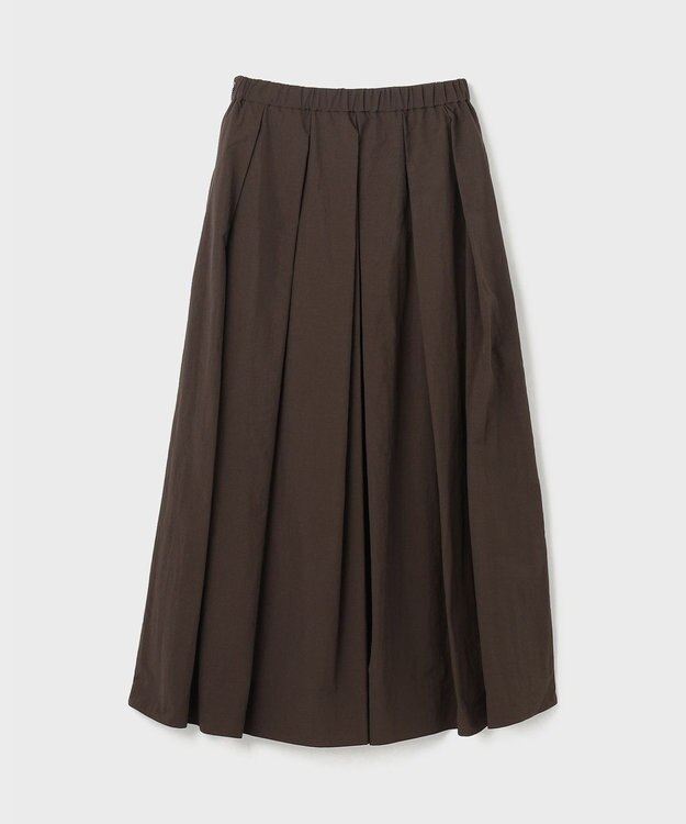 GRACE CONTINENTAL タックギャザータフタスカート ブラウン