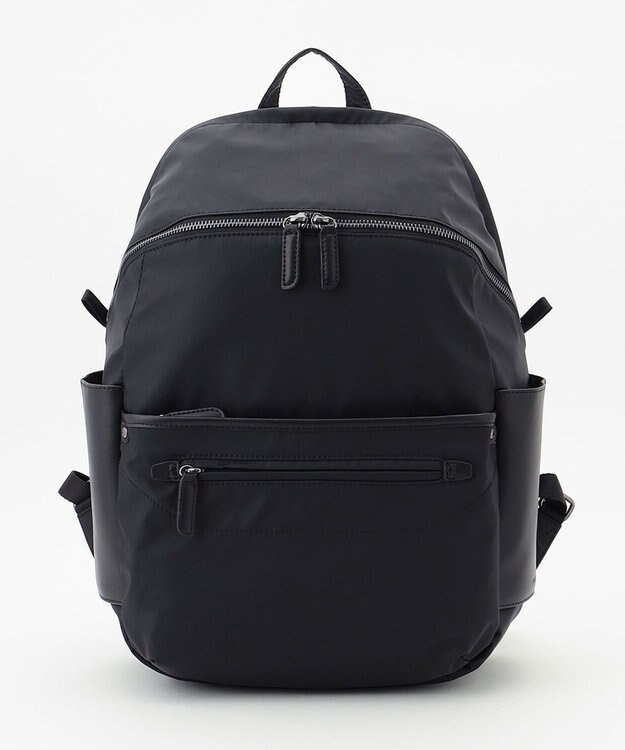 Y'SACCS 【ナイロンタフタ×リサイクルレザー】デイリーリュック ブラック