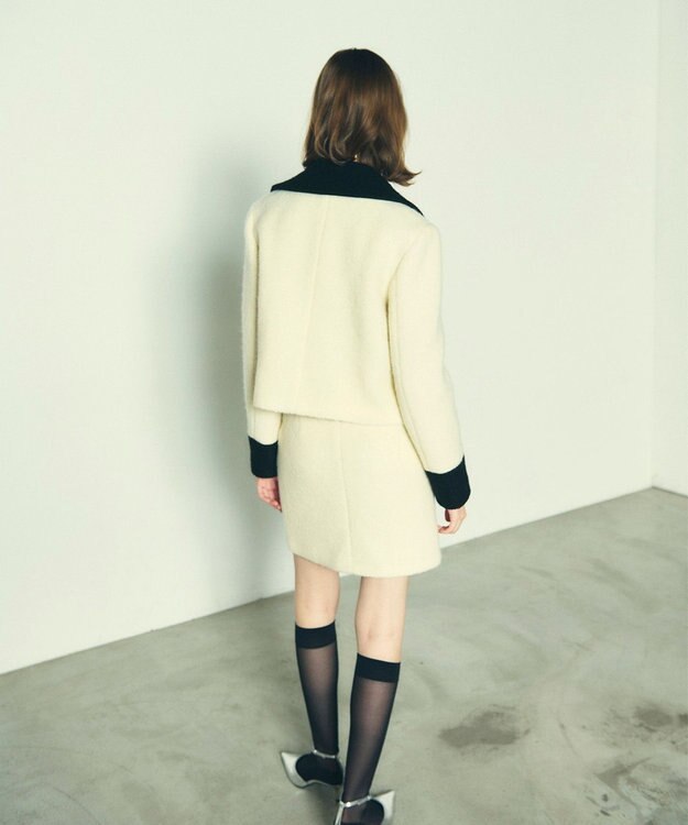 GRACE CONTINENTAL ウールパイルジャケット キナリ