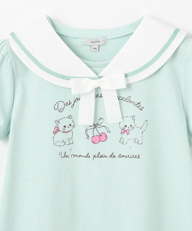 ANY KIDS セーラーカラー Tシャツ ミント
