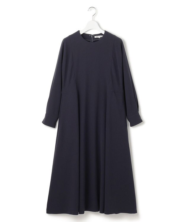 23区 【VERYコラボ】トリアセダブルジョーゼット つけ襟 ボウタイワンピース ネイビー系