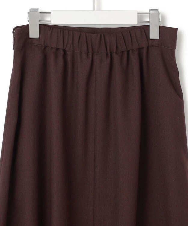 ICB L 【洗える】 シアービエラ フレアスカート ダークブラウン系