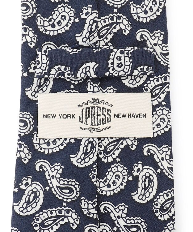 J.PRESS MEN ハンドプリントペイズリー ネクタイ ダルブルー系6