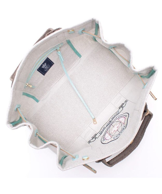 A.D.M.J. 【ファブリック】リネンラメクロス/前金具付トート32cm(Dカン＋)リネンラメクロス/前金具付トート40cm(Dカン＋) SILVER
