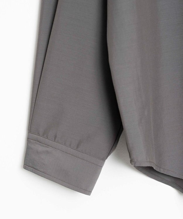 WEGO 【ユニセックス着用ITEM/SMLサイズ展開/冷房対策/紫外線対策】シアーBIGシャツ ダークグレー