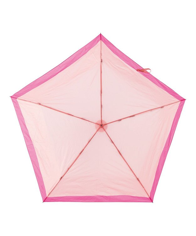 MOONBAT 【雑誌掲載Oggi7月号】Magical tech(マジカルテック) 超軽量 折りたたみ傘 65g 50cm ヘムボーダー UV ローズピンク