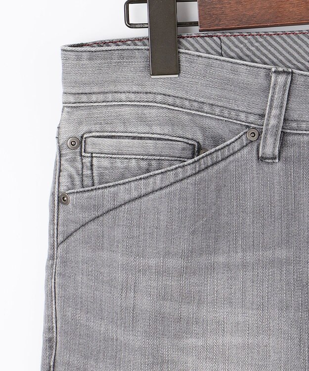 JOSEPH ABBOUD 【キングサイズ・暖か起毛裏地付/ストレッチ】レイヤード デニム パンツ ライトグレー系