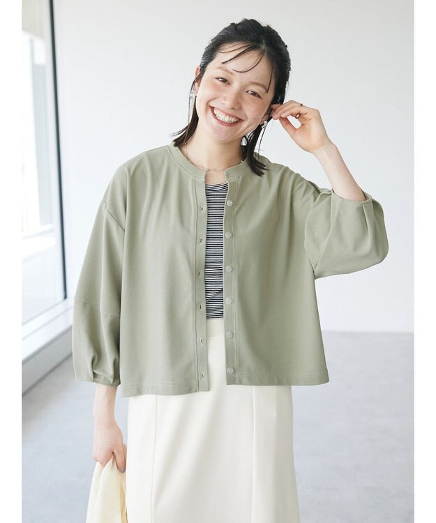 CRAFT STANDARD BOUTIQUE ランタン袖カーディガン Khaki