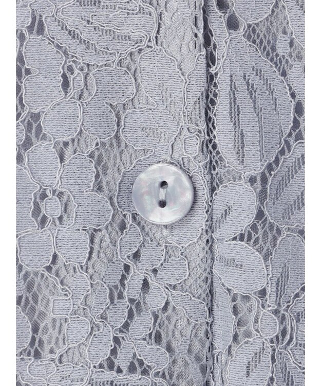 earth music&ecology フラワーレースブラウス Light Gray