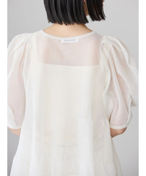 AMERICAN HOLIC ボリュームスリーブティアードニットチュニック Off White