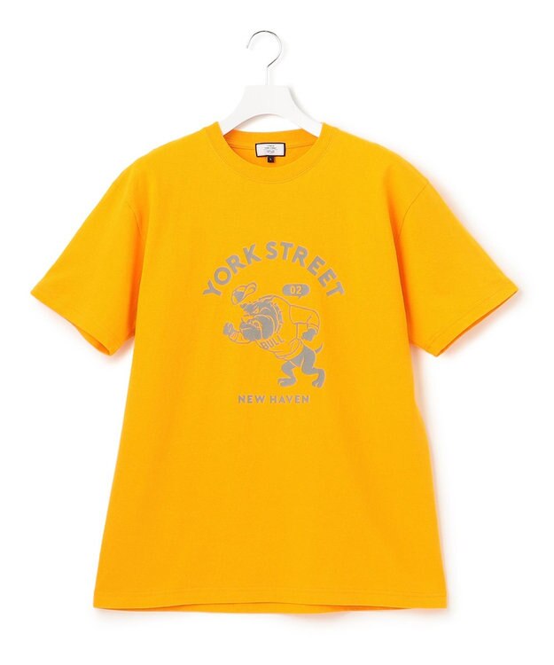 J.PRESS YORK STREET 【UNISEX】ブルドッグプリントTシャツ イエロー系