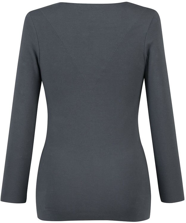 Wing あったかインナー 集中保温設計(背中部分) 綿100％(肌側) アウターにひびきにくい 【綿の贅沢ここちフラット 集中保温】 8分袖 長袖 秋 冬 EL4867 ウイング／ワコール ダークブラウン