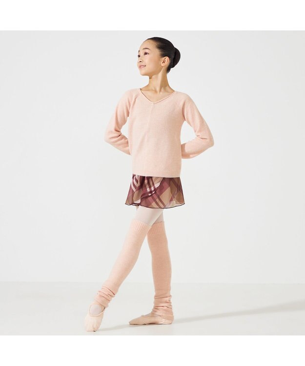 Chacott ジュニア ニットトップ ヨーロピアンピンク