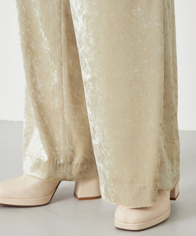 NAVE 【ReNAVE】クラッシュベロア パンツ ライトベージュ系