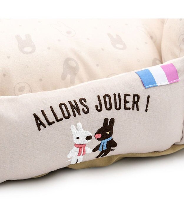 PET PARADISE リサとガスパール キルトカドラー Ｍ グレー×ベージュ