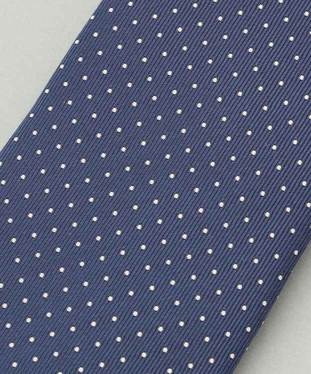 GOTAIRIKU 定番【日本製】シルク ネクタイ_ピンドット ブルー系8