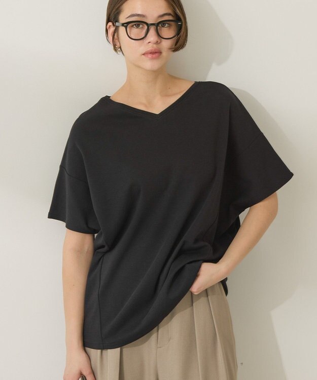 AMERICAN HOLIC 【接触冷感】フレンチスリーブコクーンプルオーバー Black