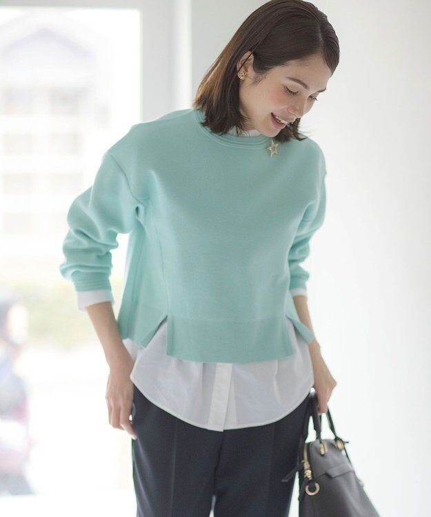 組曲 コットンシャーティング ベーシックシャツ アイボリー系