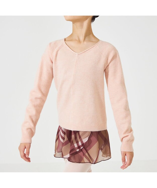 Chacott ジュニア ニットトップ ヨーロピアンピンク