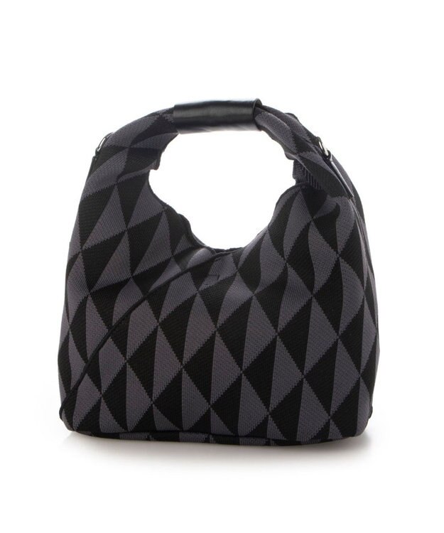 UNBILLION カシュカシュ cachecache ジャガード柄2wayショルダーバッグ GY