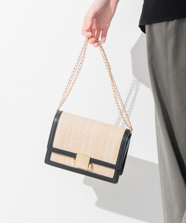 23区 【CLASSY.6月号掲載/Oggi4月号掲載】雑材ミニ ショルダー ブラック系1