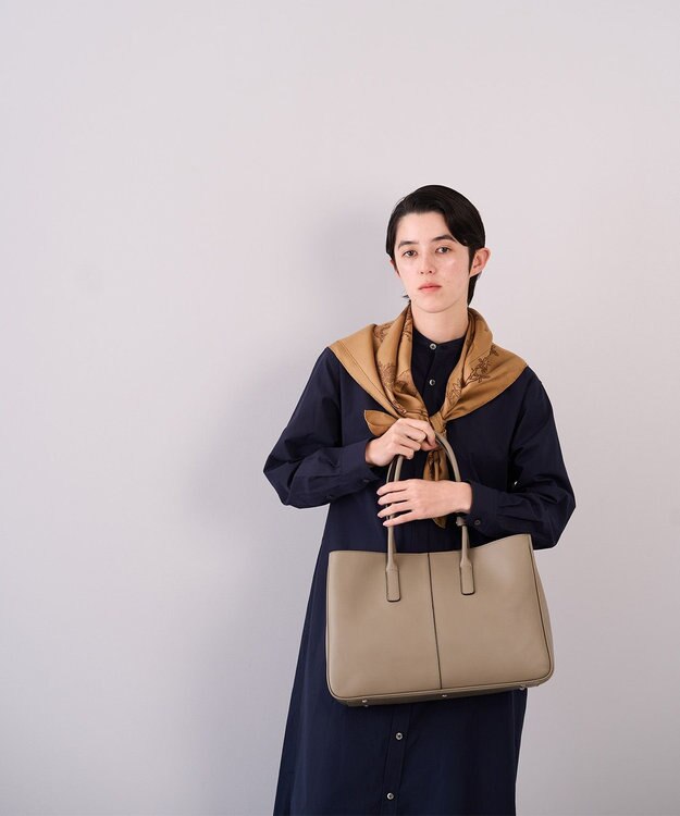 MIYABIYA 【日本製・本革】CRESCEND ベガ A4 軽量トートバッグ グレー