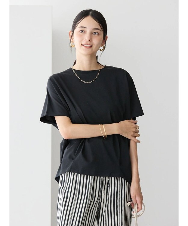 AMERICAN HOLIC 接触冷感裾タックカットプルオーバー Black