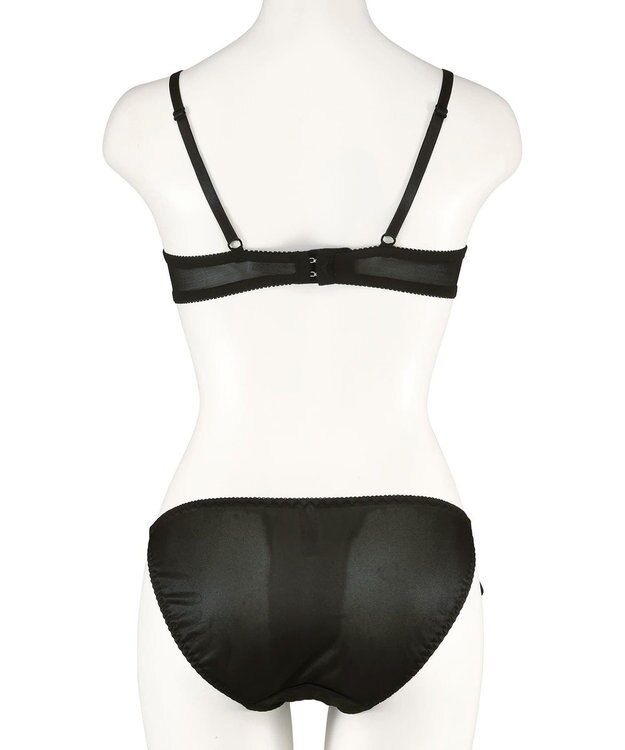 San-ai Resort（三愛水着楽園） シアードットチュール　ブラジャー＆ショーツセット【northerly】 BK×WH