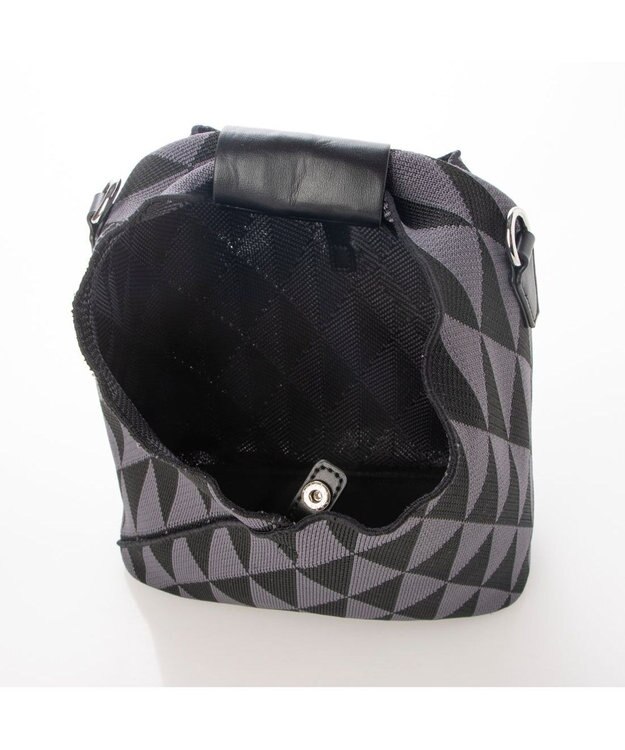 UNBILLION カシュカシュ cachecache ジャガード柄2wayショルダーバッグ GY