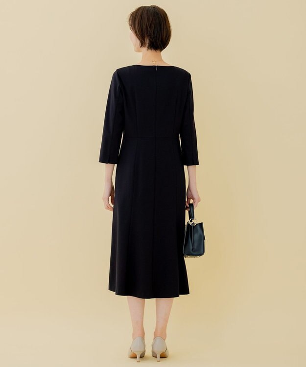 自由区 【洗える】WASHABLEPONTE ワンピース ネイビー系