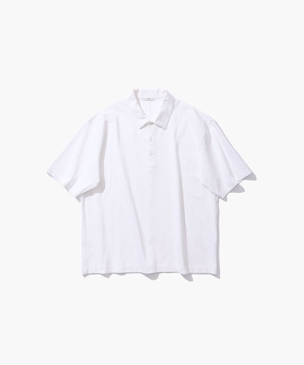 ATON FRESCA PLATE | ルーズフィットポロシャツ - UNISEX WHITE