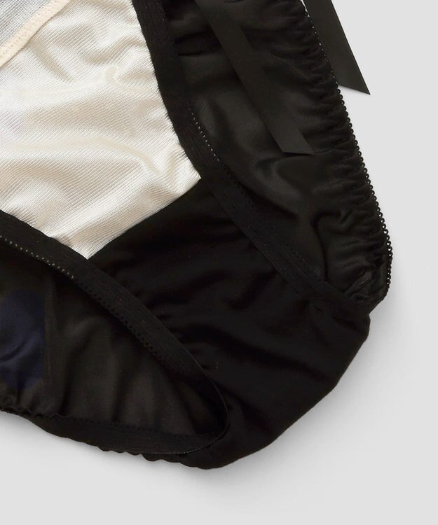 San-ai Resort（三愛水着楽園） シアードットチュール　ブラジャー＆ショーツセット【northerly】 BK×WH