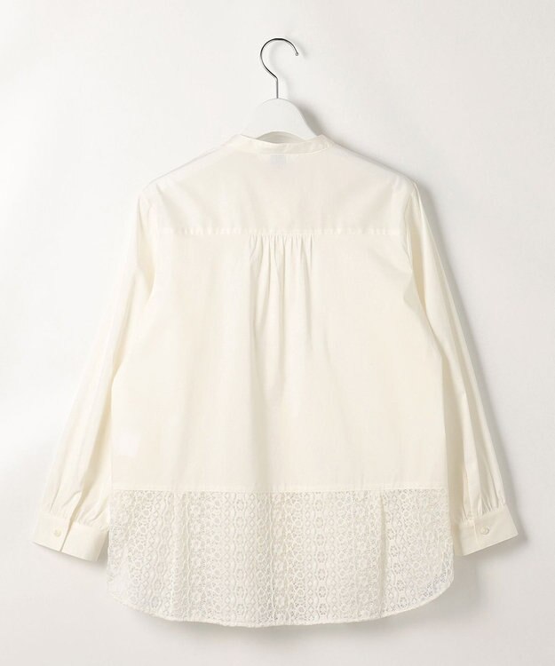 J.PRESS LADIES L エニーブロード レース ブラウス オフホワイト系