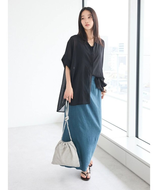 CRAFT STANDARD BOUTIQUE ヴィンテージボイルミルフィーユチュニック Black