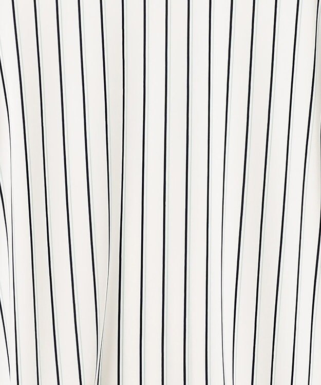 ANY SIS 【接触冷感・吸水速乾・UVケア】エアリードレープスムース フレア袖 ブラウス オフストライプ