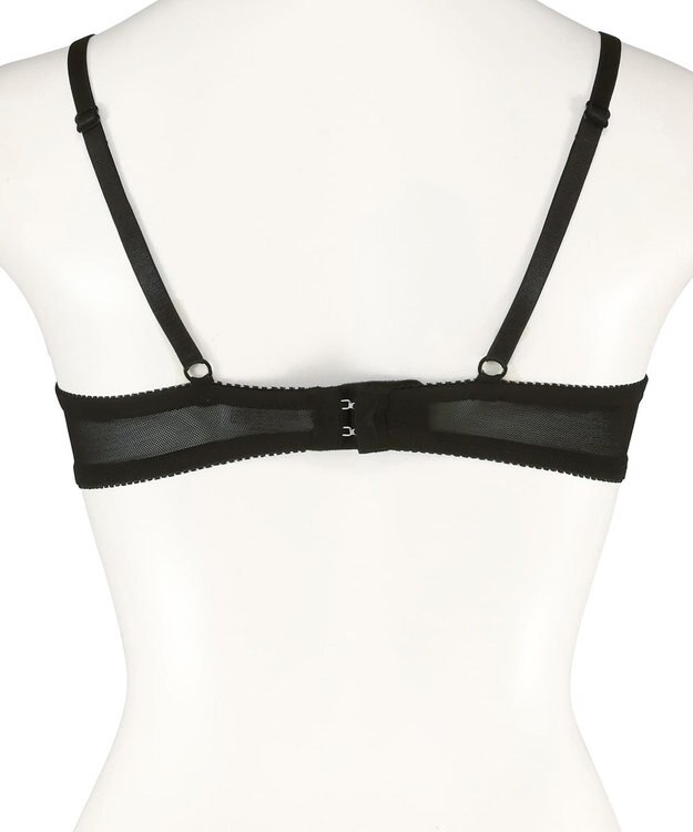 San-ai Resort（三愛水着楽園） シアードットチュール　ブラジャー＆ショーツセット【northerly】 BK×WH