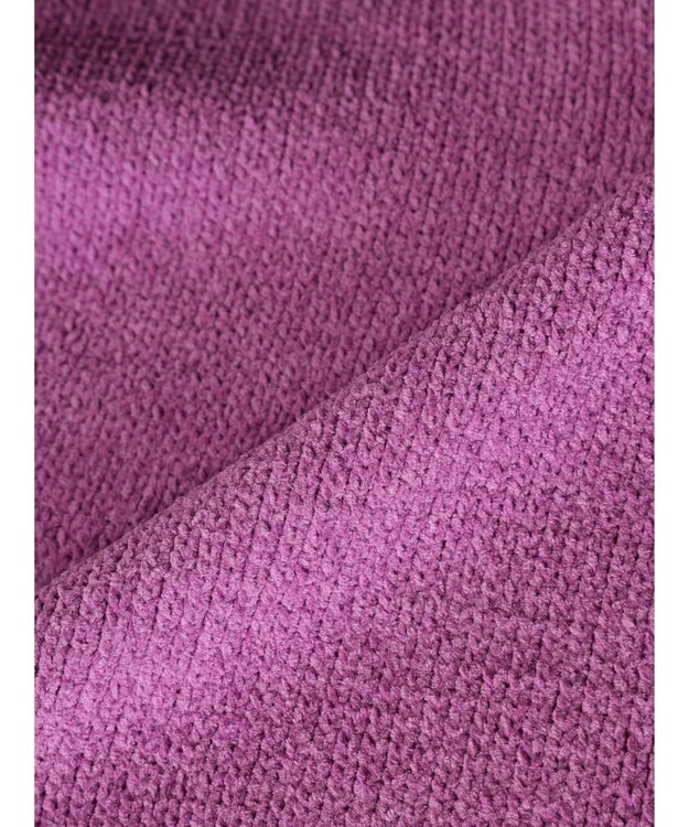 CRAFT STANDARD BOUTIQUE 洗えるモールニット配色プルオーバー Purple