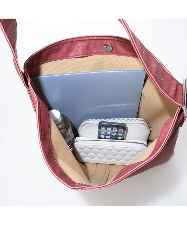 UNBILLION カシュカシュ cachechche / ウォッシュ加工ベルトショルダー レッド