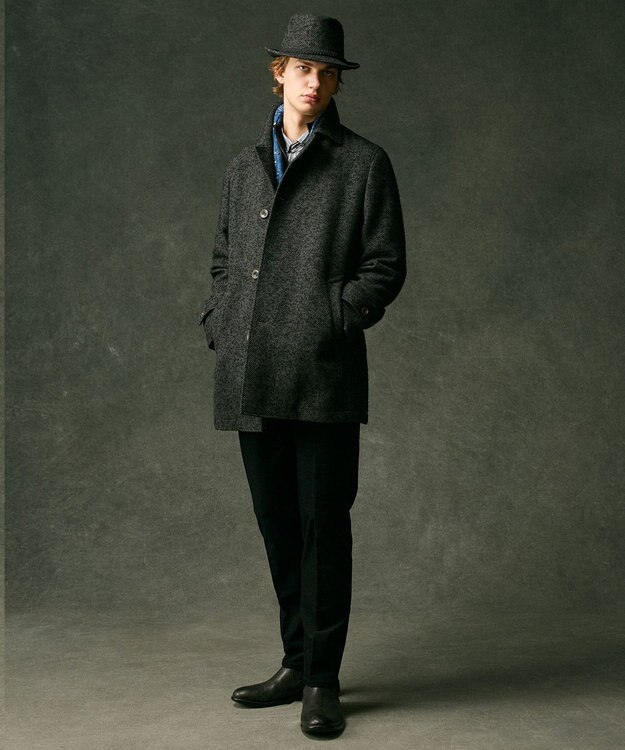 JOSEPH ABBOUD 【ウエストも伸びる！/暖かパンツ/オーガニックコットン使用】ライスコールストレッチパンツ ブラック系