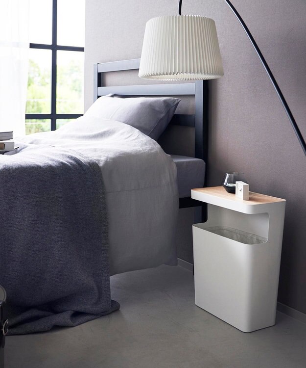 tower 天板付きトラッシュカン リン 角型 ナチュラル ナチュラル