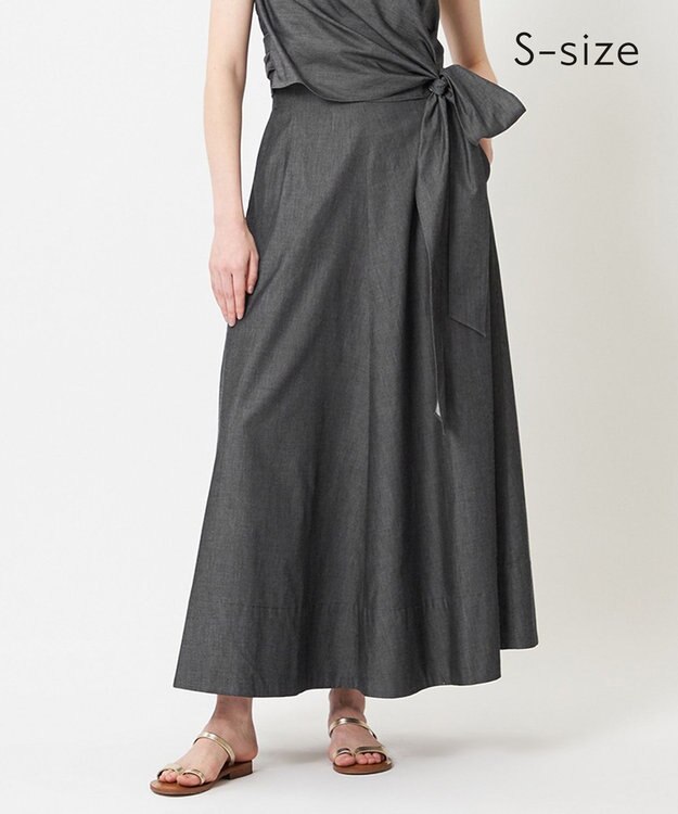 BEIGE， 【S-size】POMEGRANATE / ロングスカート Chambray Black