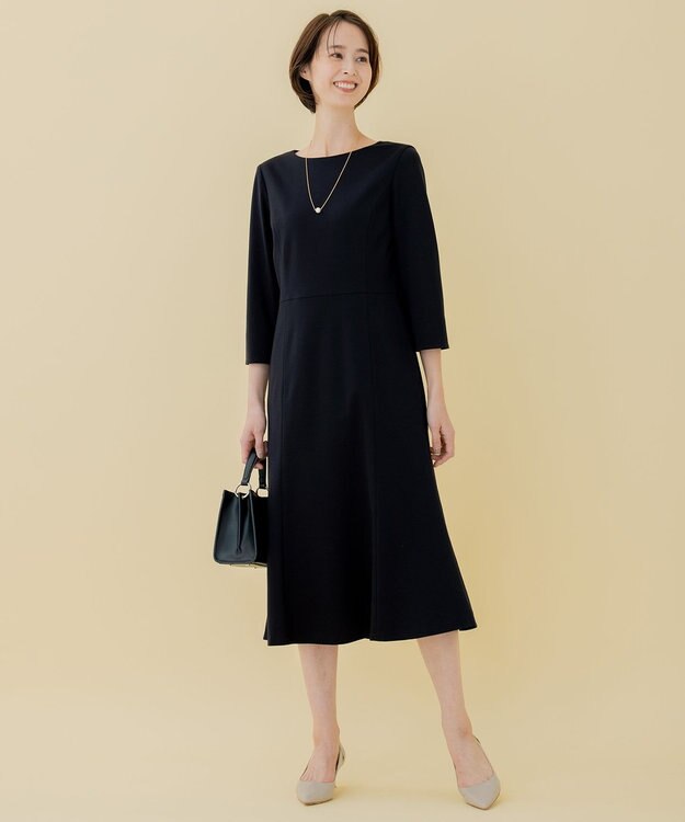 自由区 【洗える】WASHABLEPONTE ワンピース ネイビー系