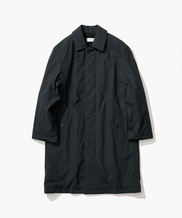 ATON MERCERIZED COTTON | シルクパテッドバルマカーンコート - UNISEX  DARK GREEN