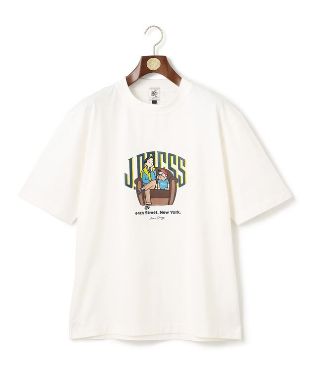 J.PRESS MEN 【AaronChang】【UNISEX】プリント Tシャツ ホワイト系