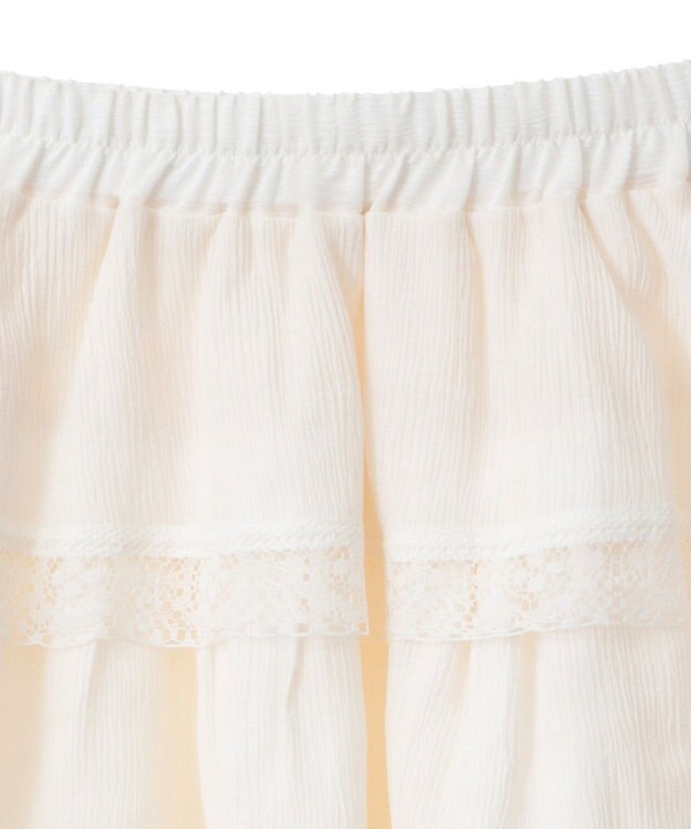 earth music&ecology ティアードレースミニスカート White