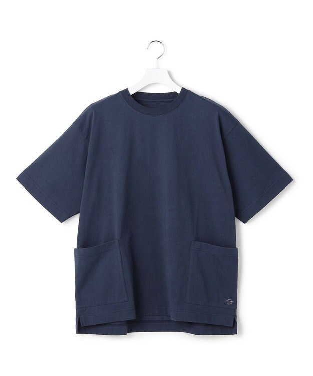 J.PRESS YORK STREET 【UNISEX】サイドポケット クルーネックTシャツ ネイビー系